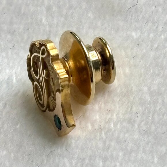 Vintage Letter F Initial Pin- Tie Tack 1/10K Gold - Picture 4 of 8